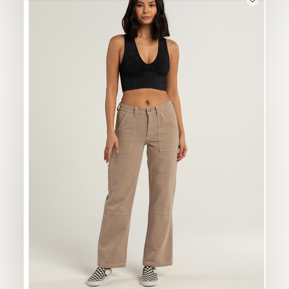 New BDG Jeans High Rise Utility Skate Jeans Straight Leg Khaki Size 30 NEW